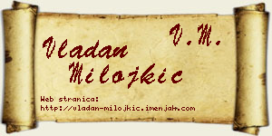 Vladan Milojkić vizit kartica